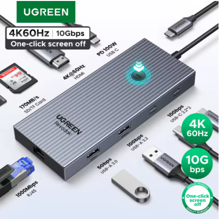 Hub UGREEN USB-C 10Gbps 4K60Hz